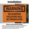 Signmission No Dumping Violators Will Be Prosecuted, 10 in W x Rectangle, Vinyl Decal OS-2PACK-WS-D-710-L-12704 - alternate 4